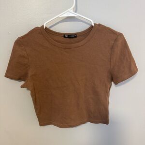 Zara Brown Top